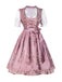 Pink 1950 Embroidered Puff Dress Set