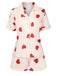 2PCS Heart Short-Sleeved Shirt Shorts Pajamas