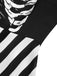 Black 1950s Halloween Skeleton Vertical Stripes Dress