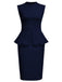 1960s Round Neck Patchwork Wrap Sleeveless Dress