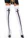 White Halloween Cross Pattern Thigh Stockings