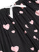 Black 1930s Heart Pajama Set