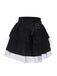 Black 1980s Punk Mesh Layered Skirt