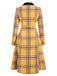 [Pre-Sale] Yellow 1940s Lapel Pocket Plaids Coat