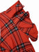 Red 1960s Christmas Tartan Plaid Pencil Dress