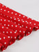 Red 1950s Halter Polka Dots Swing Dress