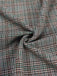 2PCS Grey 1940s V-Neck Plaid Dress & Satin Blouse