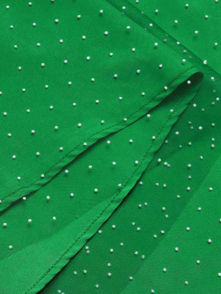 [Pre-Sale] Red & Green 1950s Christmas Polka Dots Dress