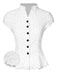 [Pre-Sale] White 1930s Dots Pleated Hem Smocked Blouse