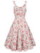 Pink 1950s Ditsy Floral Smocked Dress