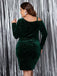 [Plus Size] 1960s Christmas Glitter Velvet Bodycon Dress