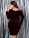 [Plus Size] 1960s Christmas Glitter Velvet Bodycon Dress