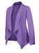 Purple 1950s Joker-Inspired Long Sleeve Solid Cardigan