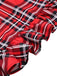 [Pre-Sale] Red 1970s Tartan Plaids Bow Ruffles Skirt