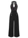 [Pre-Sale] Black 1930s Cowl Neck Sequined Jumpsuit