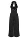 [Pre-Sale] Black 1930s Cowl Neck Sequined Jumpsuit