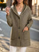 1940s Solid Pockets Knitted Hooded Coat