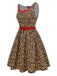 [Pre-Sale] [Plus Size] Brown 1950s Leopard Lace Dress