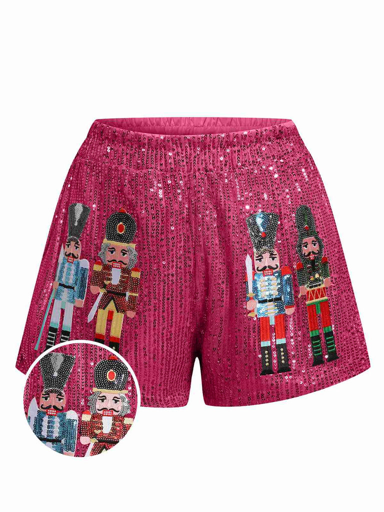 1930s Christmas Nutcraker Sequined Shorts