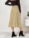 1930s Solid Buttoned Corduroy A-Line Skirt