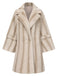 Beige 1950s Faux Fur Lapel Plush Coat