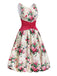 [Pre-Sale] Multicolor 1950s Back Bow Antique Floral Dress