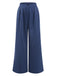 Blue 1940s Striped Wide-Leg Pants