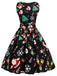 Black 1950s Christmas Santa Claus Candy Dress