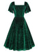 1950s Velvet Sparkling Solid A-Line Dress