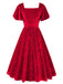 1950s Velvet Sparkling Solid A-Line Dress