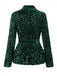 [Pre-Sale] Green 1950s Lapel Velvet Sequined Belted Coat