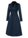 [Pre-Sale] Royal Blue 1950s Lapel Matte Velvet Coat