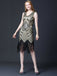 1920s Sequined Fringe Flapper Sleeveless Dress