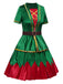 Green 1950s Christmas Tree Top & Skirt