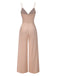 Pink 1930s Satin Spaghetti Straps Jumpsuit