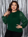 [Plus Size] 1950s Solid Sequined Patchwork Top