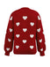 1950s Heart Dots Knitted Solid Sweater