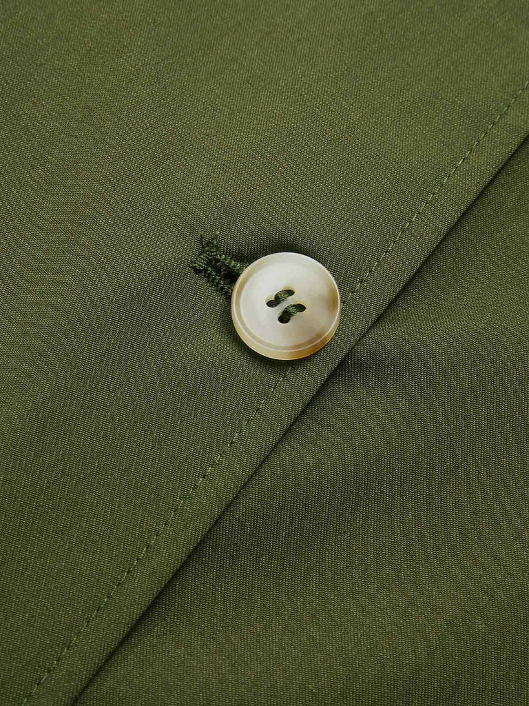 [Pre-Sale] Olive Green 1940s Button Slit Skirt