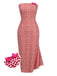 Pink 1930s Heart Bow Fishtail Dress