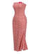 Pink 1930s Heart Bow Fishtail Dress