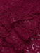 Wine Red 1930s Solid Lace Fishtail Dress