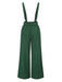 Green 1950s Belted Straps Wide-Leg Jumpsuit