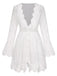‍White 1940s Solid Lace Beach Cover Up (60% off)
