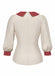 [Pre-Sale] 2PCS 1940s Colorblock White Blouse & Plaid Dress