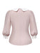 [Pre-Sale] [Plus Size] 2PCS 1940s Colorblock Pink Blouse & Gray Dress
