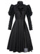 Black 1940s Wicked-Inspired Floral Witch Dress