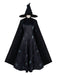 Black 1940s Wicked-Inspired Elphaba Witch Costume With Hat