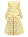 [Pre-Sale] Yellow 1940s Strawberry V-Neck Dress