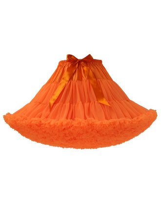1950s Solid Halloween Mesh Underskirt Petticoat