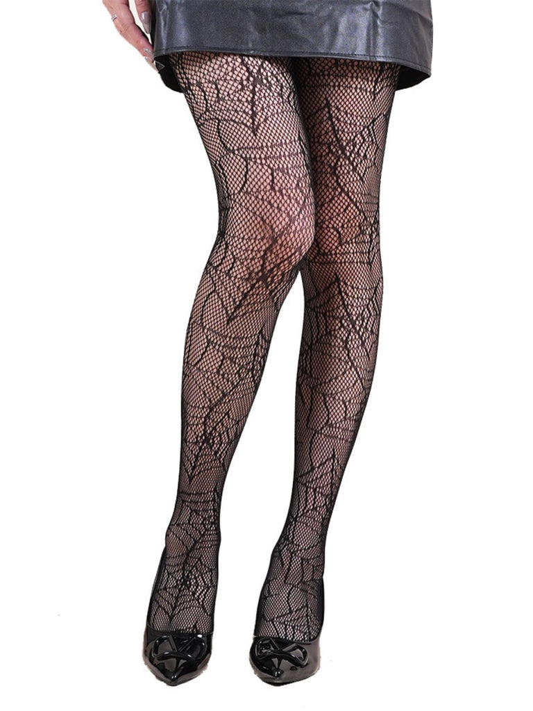 Black Gothic Halloween Print Stockings
